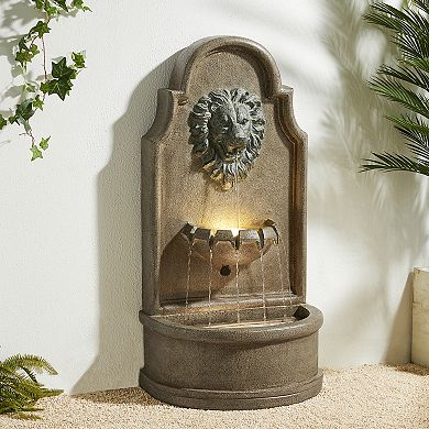 Glitzhome Tiered Outdoor Water Fountain With Led Light