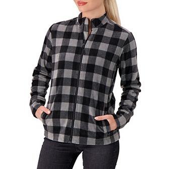 Women's Heat Holders Jada Original Super Brushed Fleece Double Zipper Plaid Jacket