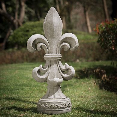Glitzhome Fleur De Lis Garden Statue, 27.25 Inch