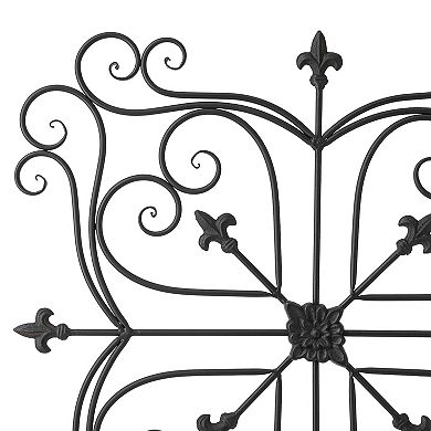 Glitzhome 23.5"l Traditional Iron Scroll Garden Wall Décor
