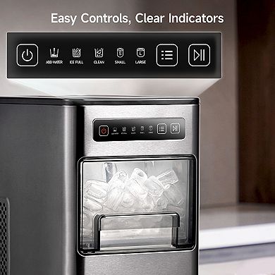 Hicozy Countertop Bullet Ice Maker, Ice In 6 Mins, 24 Lbs/day