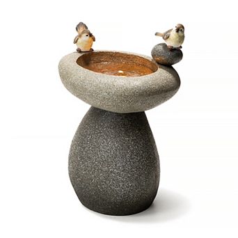 Glitzhome Outdoor Water Fountain With Led Light And Pump