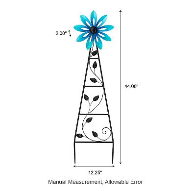 Glitzhome Metal Wind Spinner Garden Yard Stake