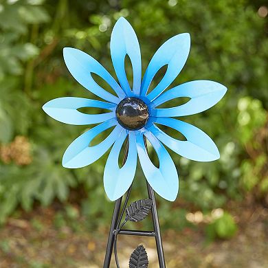 Glitzhome Metal Wind Spinner Garden Yard Stake