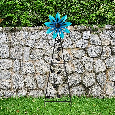 Glitzhome Metal Wind Spinner Garden Yard Stake