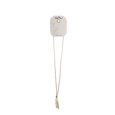 Bella Uno Worn Gold Asymmetrical Lariat Adjustable Corded Necklace