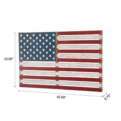 Glitzhome 41.93"l Wooden Patriotic Wall Decoration