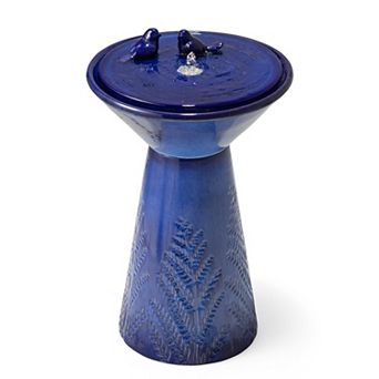 Glitzhome Outdoor Garden Water Fountain With Led Lights
