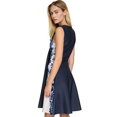 Women's Harper Rose Sleeveless Fit & Flare Scuba Dress