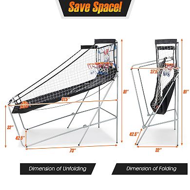 Indoor Double Electronic Basketball Game with 4 Balls