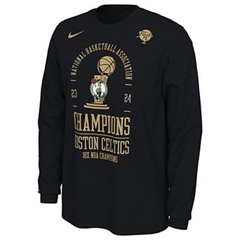 Men's Nike Boston Celtics 2024 NBA Finals Champions Authentic Locker Room Long Sleeve Tee