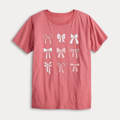 Juniors' Collection Of Bows Graphic Tee