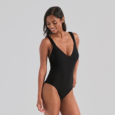 Women's Freshwater Macrame Strap One-Piece Swimsuit