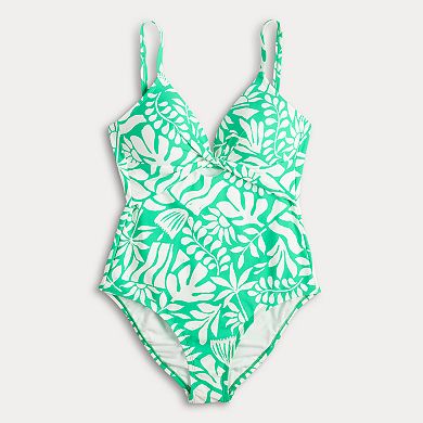 Women's Freshwater Molded Cup Twist One-Piece Swimsuit