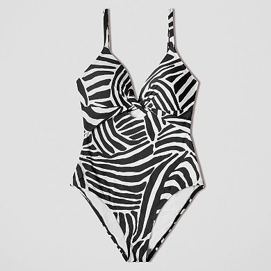 Women's Freshwater Molded Cup Twist One-Piece Swimsuit