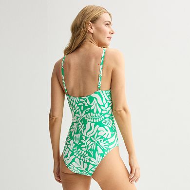 Women's Freshwater Molded Cup Twist One-Piece Swimsuit
