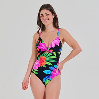 Women's Freshwater Molded Cup Twist One-Piece Swimsuit