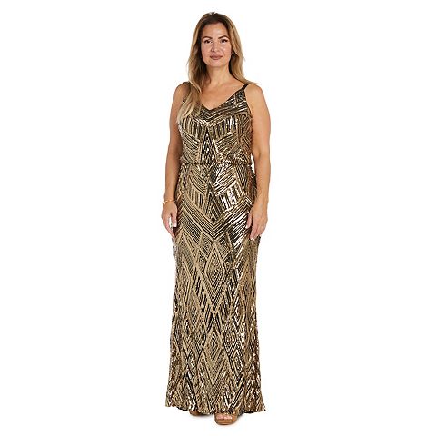 Женские платья R&M Women's R&M Richards Beaded Evening Gown