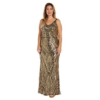 Women's R&M Richards Beaded Evening Gown