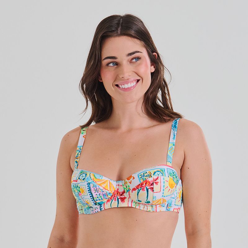 Women's Freshwater Underwire Bra Swim Top, Size: Large, Mykonos