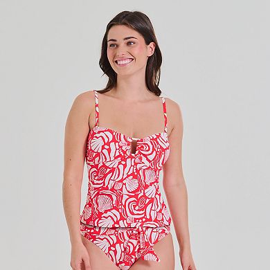 Women's Freshwater Square Ring Bandeau Tankini Top