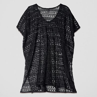 Women's Freshwater Belted Crochet Tunic Swim Cover Up