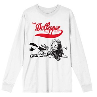 Juniors' Dr. Pepper King Lion Vintage Art Long Sleeve Graphic Tee