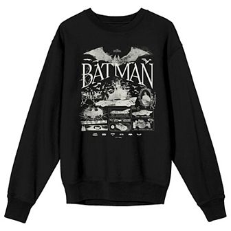 Juniors' Batman 85th Mashup Logos Long Sleeve Graphic Tee