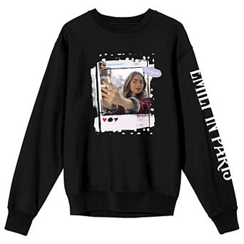 Juniors' Emily in Paris Social Selfie Long Sleeve Graphic Tee