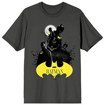 Juniors' Batman 85th Mashup Silhouettes Crewneck Graphic Tee