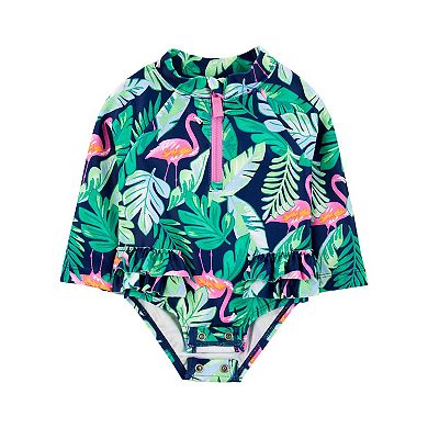 Baby Girl Carter's 1-Piece Tropical Flamingo Rashguard