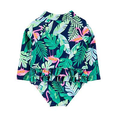 Baby Girl Carter's 1-Piece Tropical Flamingo Rashguard