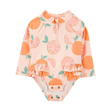 Baby Girl Carter's 1-Piece Orange Slice Rashguard