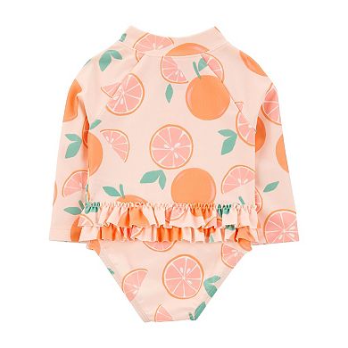 Baby Girl Carter's 1-Piece Orange Slice Rashguard
