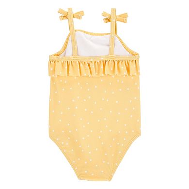 Baby Girl Carter's Polka Dot Ruffle One-Piece Swimsuit