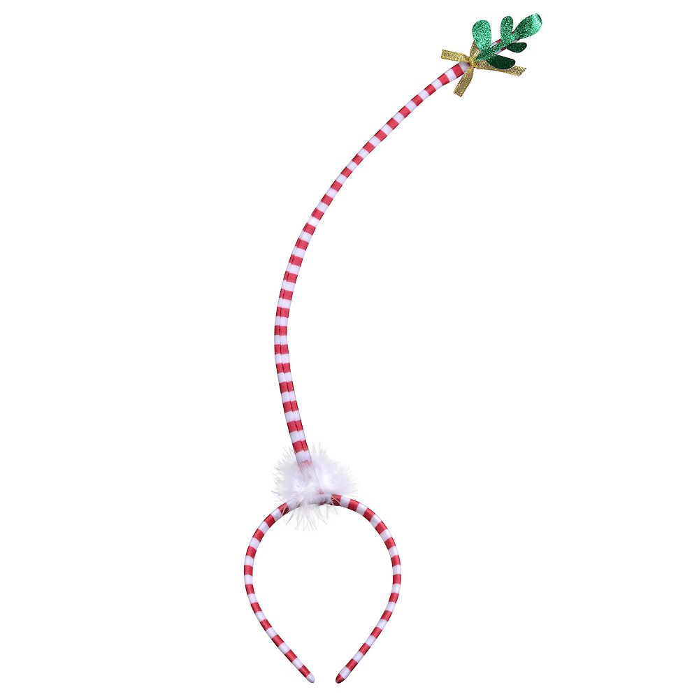 Mistletoe Kisses Headband Adult Red Whte main image 1