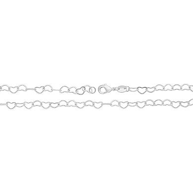 PRIMROSE Open Heart Link Chain Necklace