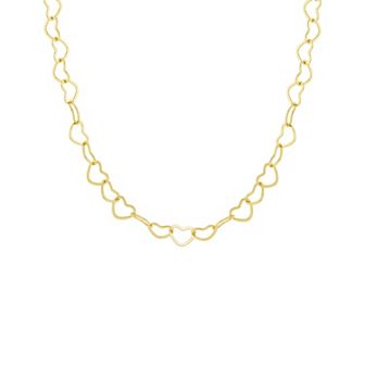 PRIMROSE Open Heart Link Chain Necklace