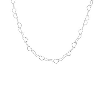 PRIMROSE Open Heart Link Chain Necklace
