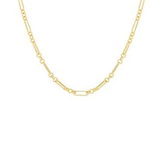 PRIMROSE 14k Gold Flash Plated Link Chain Necklace