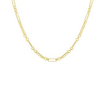 PRIMROSE 14k Gold Flash Plated Link Chain Necklace