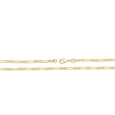 PRIMROSE 14k Gold Flash Plated Link Chain Necklace