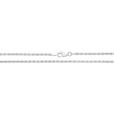 PRIMROSE Fine Silver Plated Rope Chain Necklace
