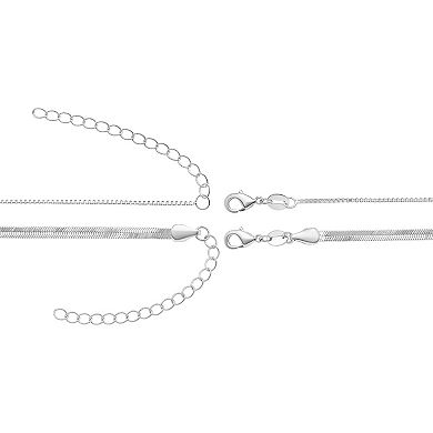PRIMROSE Box Chain & Herringbone Chain Necklace Duo Set