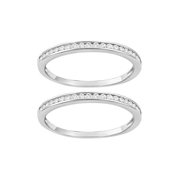 PRIMROSE Fine Silver Plated Cubic Zirconia Channel Set