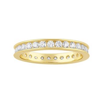 PRIMROSE Cubic Zirconia Channel Band Ring