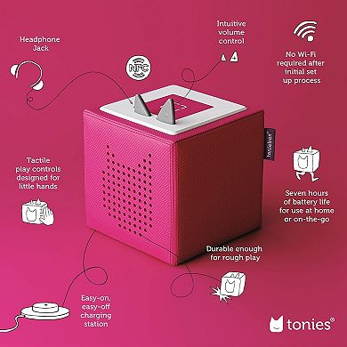 tonies Pink Starter Set with Playtime Songs