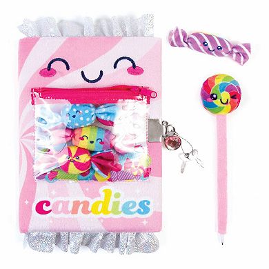 Make It Real 3C4G Candy Plush Pocket Locking Journal With Pen