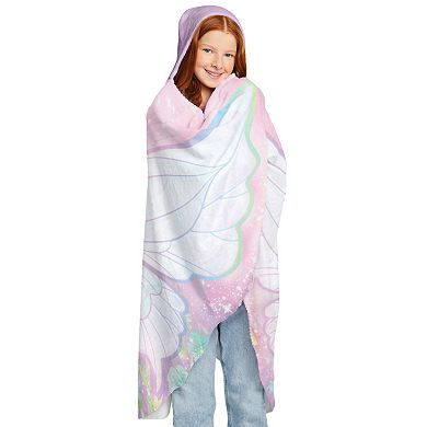 Make It Real 3C4G Fairy Garden Wings Hooded Blanket with Hand Mitts