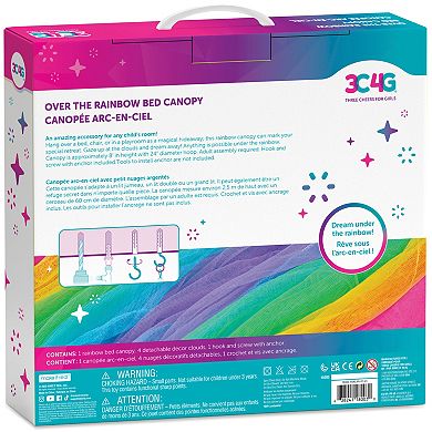Make It Real 3C4G Over The Rainbow Hanging Net Bed Canopy